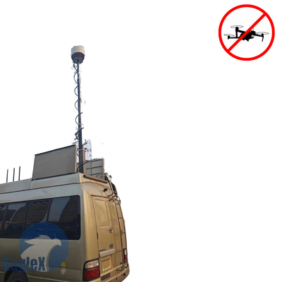نظام مكافحة الطائرات بدون طيار 5 كيلومترات 30MHz-6GHz حل التشويش FPV UAV
