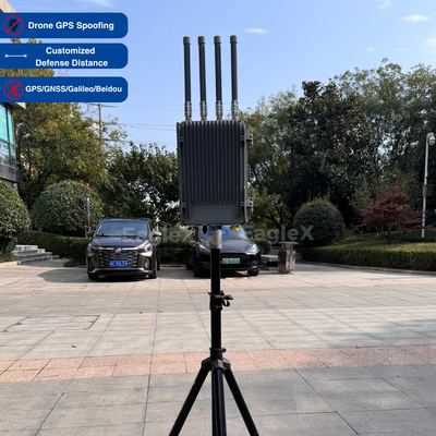 جهاز الكشف عن الطائرات بدون طيار FPV وجهاز تحديد المواقع (GPS) للتزوير لأمن المجال الجوي لا وجود للتداخل الكهرومغناطيسي