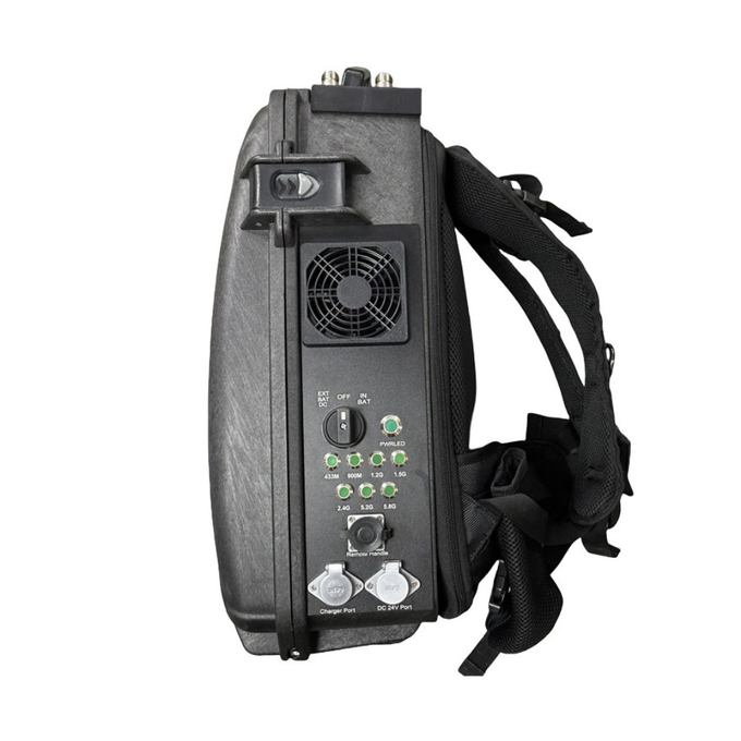 300W 350W مكافحة FPV جامر حقيبة ظهر 400MHz 800MHz 1.2G 2.4G 5.2G 5.8G 1