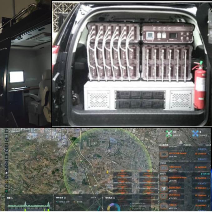 جهاز التشويش للطائرات بدون طيار للسيارات ذات الطراز SUV 8KM الكشف عن FPV 3KM إجراء مضاد حل ضد الطائرات بدون طيار 0