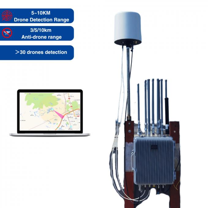 جهاز مكافحة الطائرات بدون طيار ثابت FPV جهاز مكافحة الطائرات بدون طيار الكشف عن جهاز مكافحة الطائرات بدون طيار نظام مكافحة التشويش 5.8 GHz 0