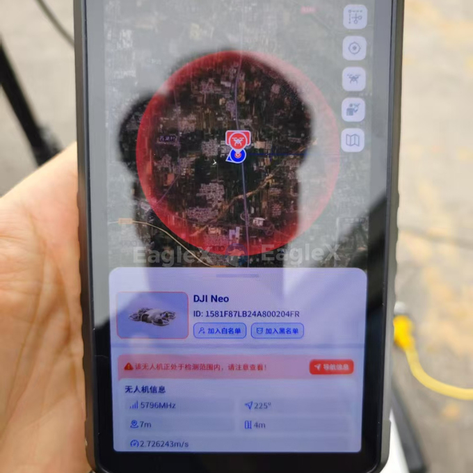 كاشف طائرات بدون طيار يدوية FPV 4KM 4000M مسافة طويلة محمول محمول DJI UAV AUTEL كشف كاشف سلبي من الطائرات بدون طيار 5