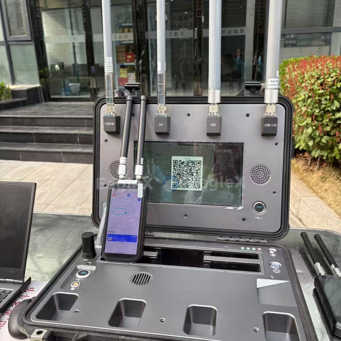 كاشف طائرات بدون طيار يدوية FPV 4KM 4000M مسافة طويلة محمول محمول DJI UAV AUTEL كشف كاشف سلبي من الطائرات بدون طيار 3